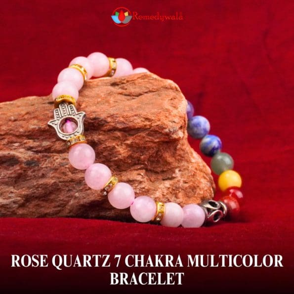 Rose Quartz 7 Chakra Multicolor Bracelet