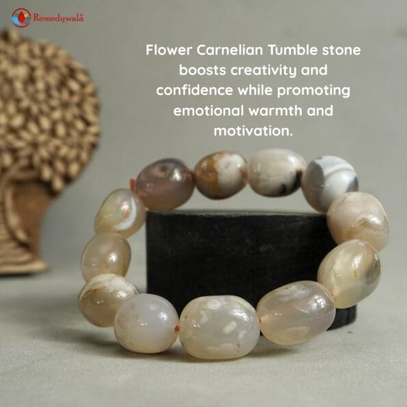 Flower Carnelian Tumble Bracelet - Image 2