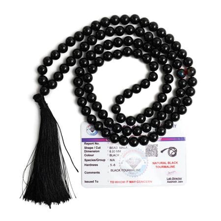 Black Tourmline 8mm Mala