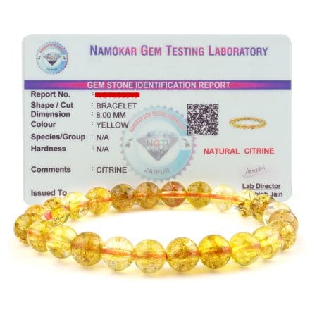 Remedywala Citrine Bracelet 8mm Healing stone