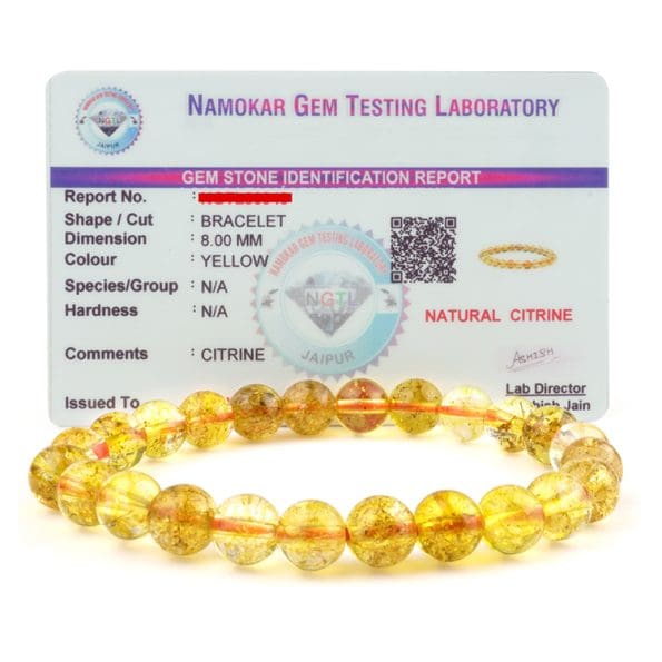 Remedywala Citrine Bracelet 8mm Healing stone