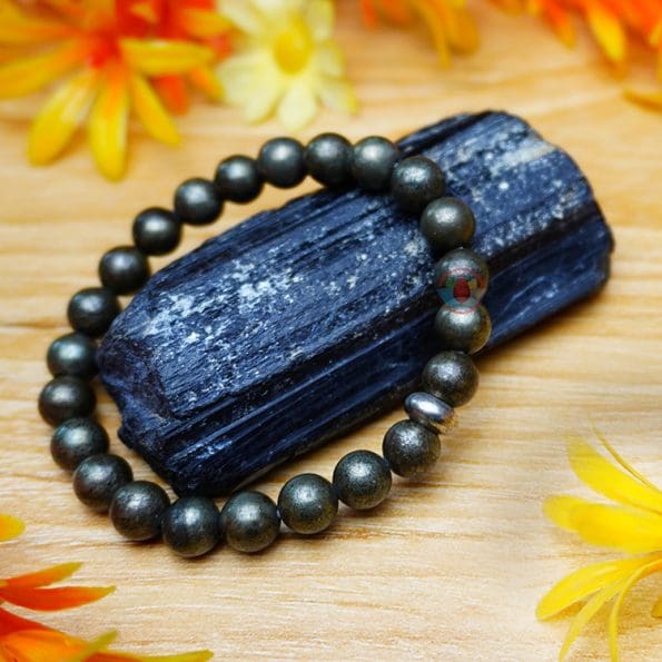 Remedywala Golden Pyrite Bracelet 8mm Promote Manifestation