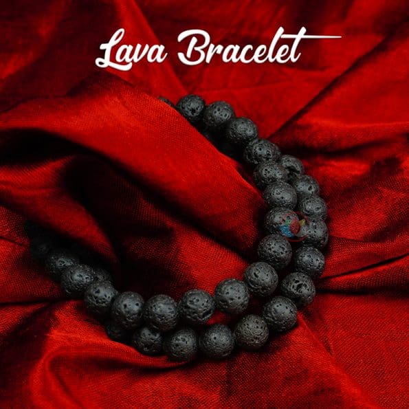 Black Lava Stone Bracelet 8mm - Remedywala