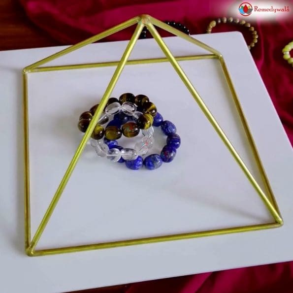Meditation Brass Pyramid for Healing, Brass Head Pyramid - Image 5