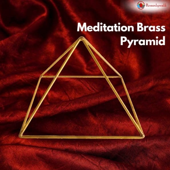 Meditation Brass Pyramid for Healing, Brass Head Pyramid - Image 2
