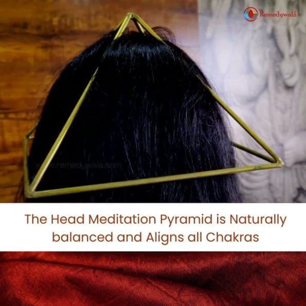 Meditation Brass Pyramid for Healing, Brass Head Pyramid - Image 3