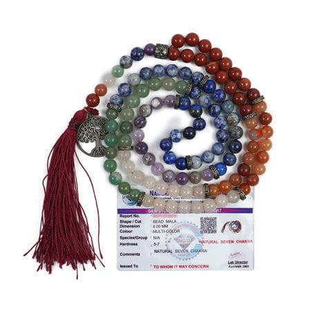 7 Chakra 8mm Mala With Certificate