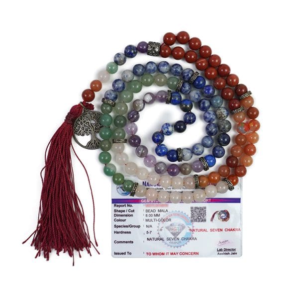 7 Chakra 8mm Mala With Certificate