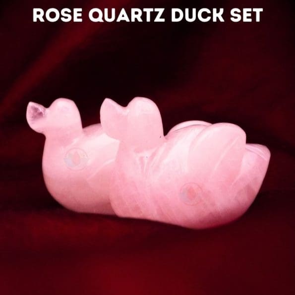 Rose Quartz Duck Set
