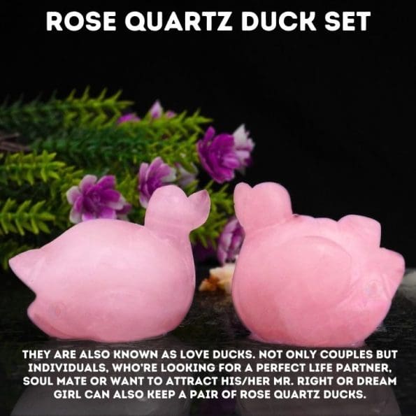 Rose Quartz Duck Set