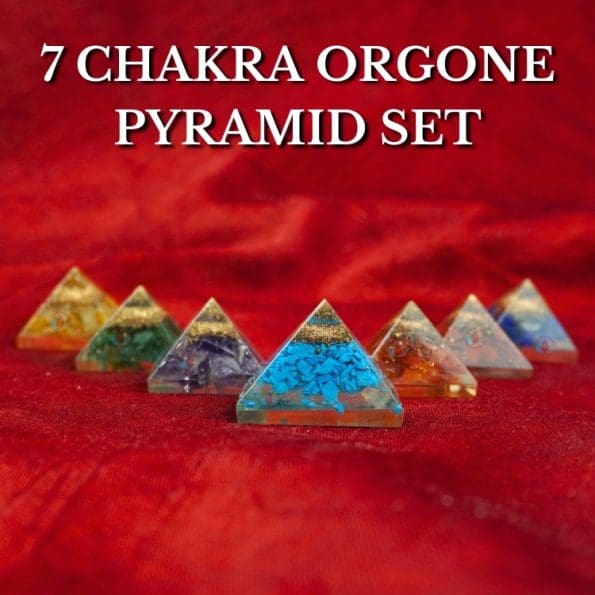 7 Chakra Orgone Pyramid Set