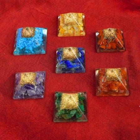 7 Chakra Orgone Pyramid Set