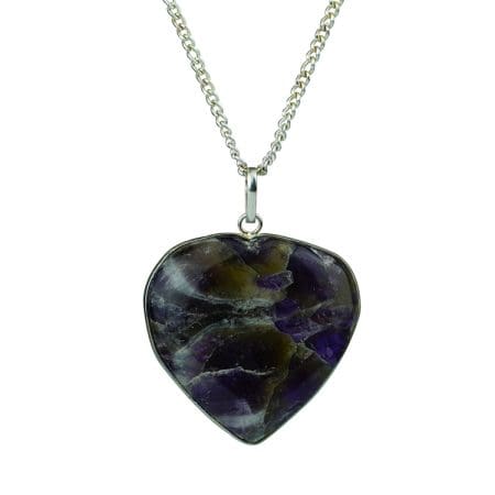 Amethyst Frame Heart Shape Pendant