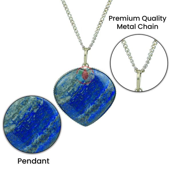 Lapis Lazuli Frame Heart Shape Pendant