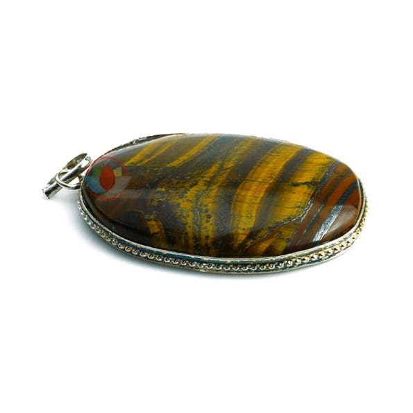 Tiger Eye Oval Shape Pendant