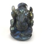 Lovely Labradorite Ganesha Statue with Purple Flash -1