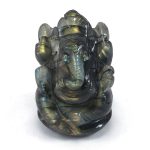 Lovely Labradorite Ganesha Statue with Purple Flash -4