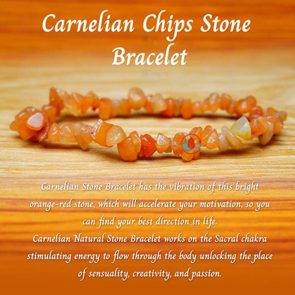 Carnelian Chips Stone Bracelet