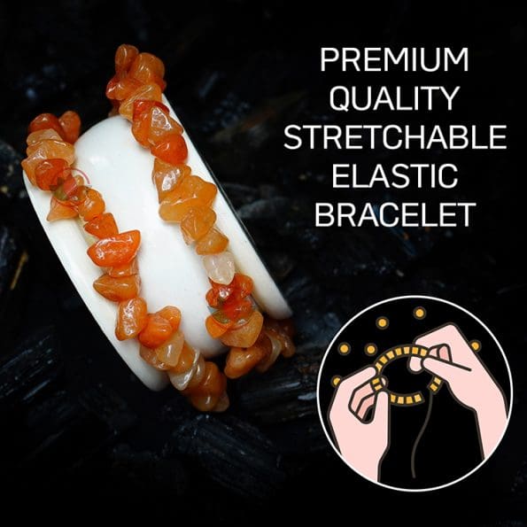 Carnelian Chips Stone Bracelet