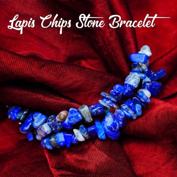 Lapis Chips Stone Bracelet