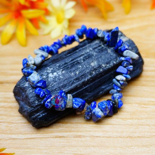 Lapis Chips Stone Bracelet