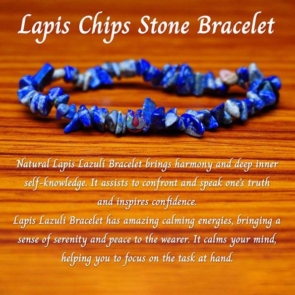 Lapis Chips Stone Bracelet