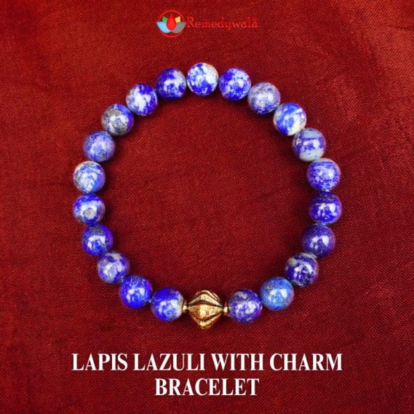 Lapis Lazuli with Charm Bracelet 8mm