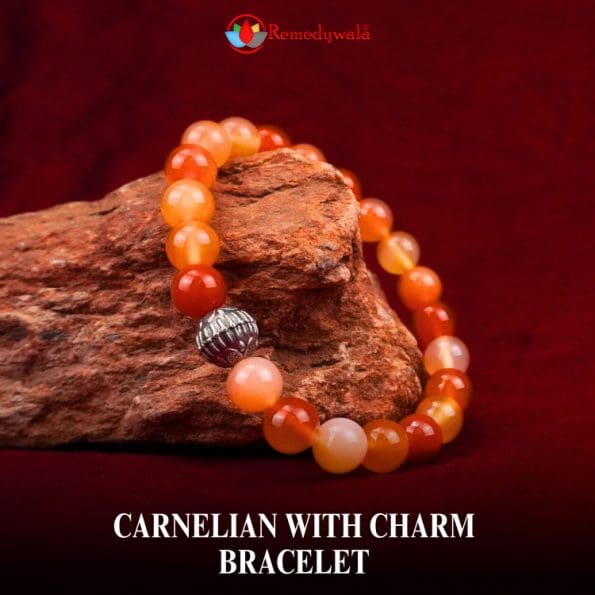Carnelian with Charm Bracelet 8mm