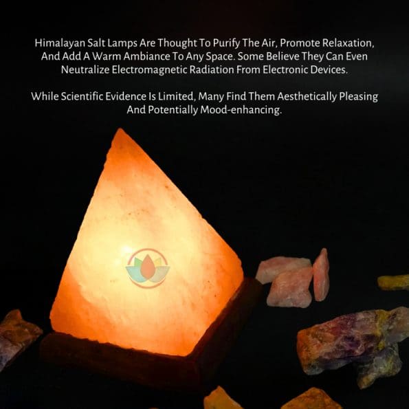 Triangle Natural Himalayan Rock Salt Crystal Lamp