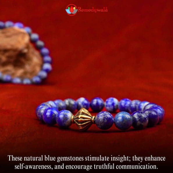 Lapis Lazuli with Charm Bracelet 8mm