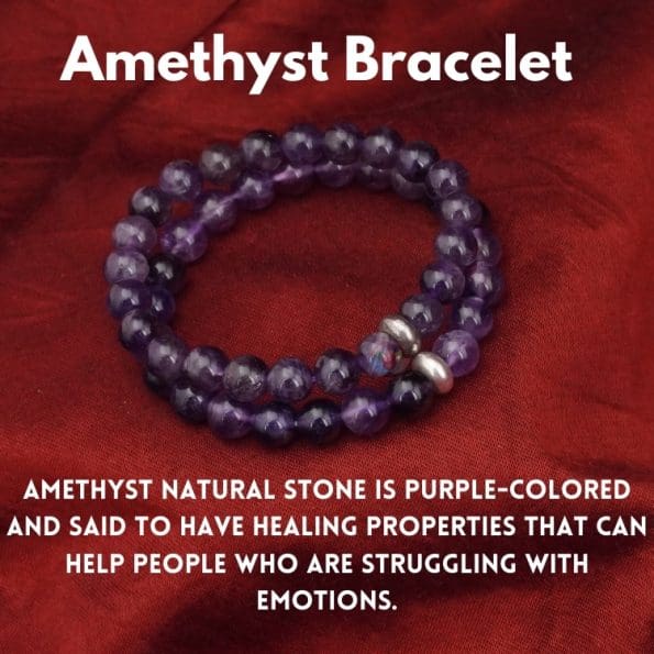 Amethyst with Ring Bracelet 8mm