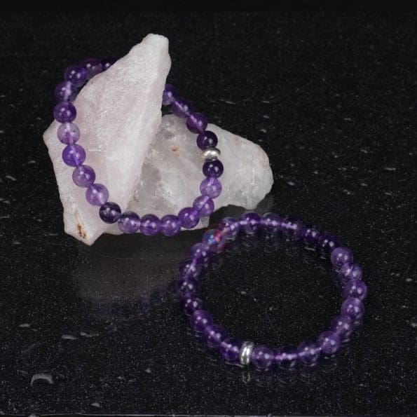 Amethyst with Ring Bracelet 8mm