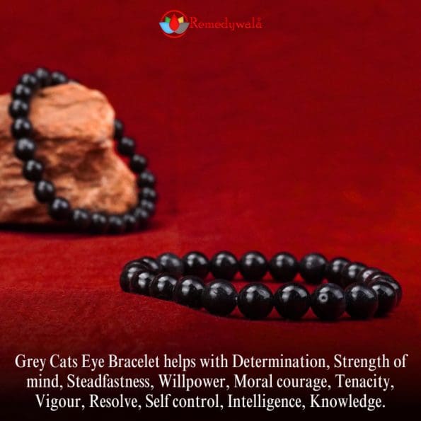 Grey Cats Eye Bracelet 8mm – Remedywala