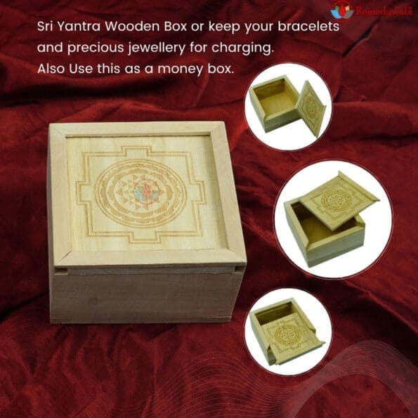 Sri Yantra Sacred Geometry Wooden Box - Image 9