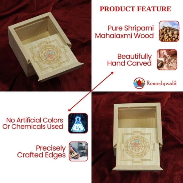 Sri Yantra Sacred Geometry Wooden Box - Image 10