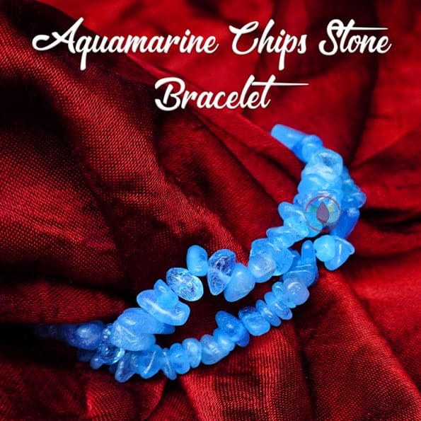 Aquamarine Chips Stone Bracelet