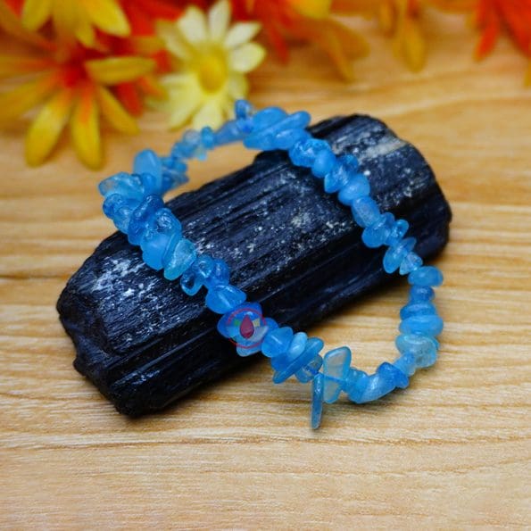 Aquamarine Chips Stone Bracelet