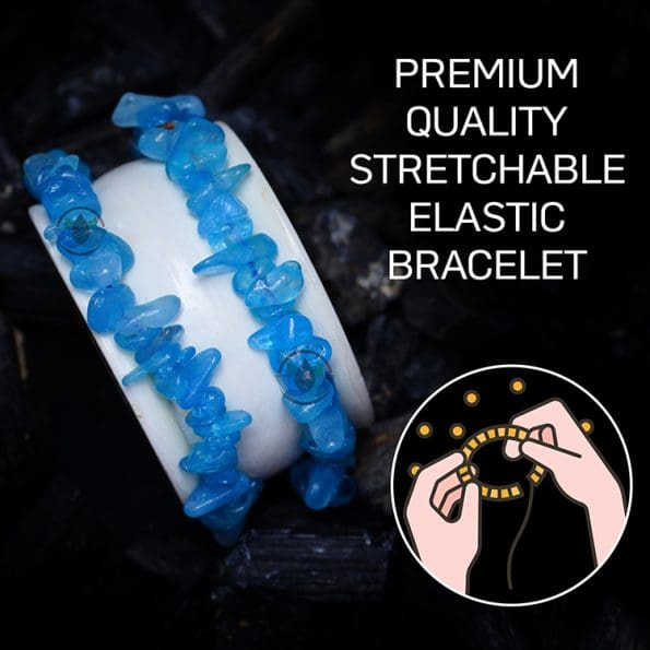 Aquamarine Chips Stone Bracelet
