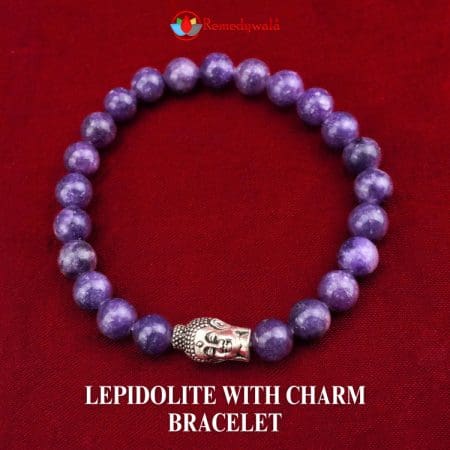 Lepidolite with Charm Bracelet 8mm