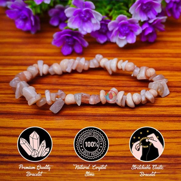 Multicolor Moonstone Chips Stone Bracelet