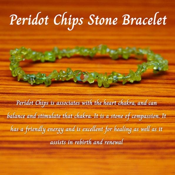 Peridot Chips Bracelet (Sugar Size Small Chips)