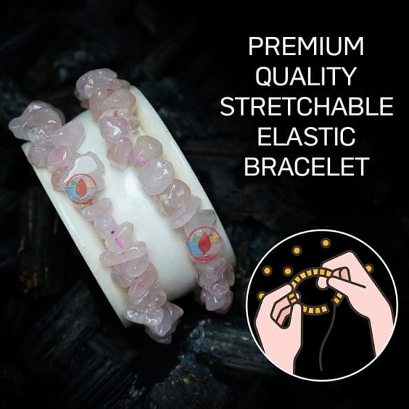 Rose Quartz Chips Stone Bracelet