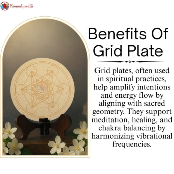 Sacred Geometry Boho Feminine Divinity Magos Circle Crystal Grid Plate