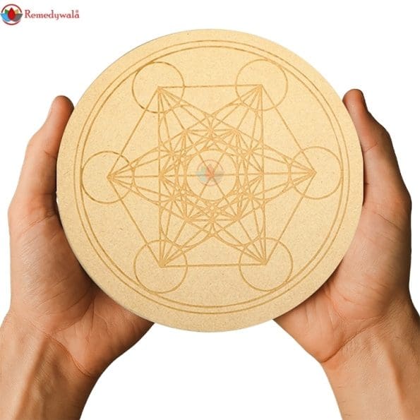 Sacred Geometry Boho Feminine Divinity Magos Circle Crystal Grid Plate