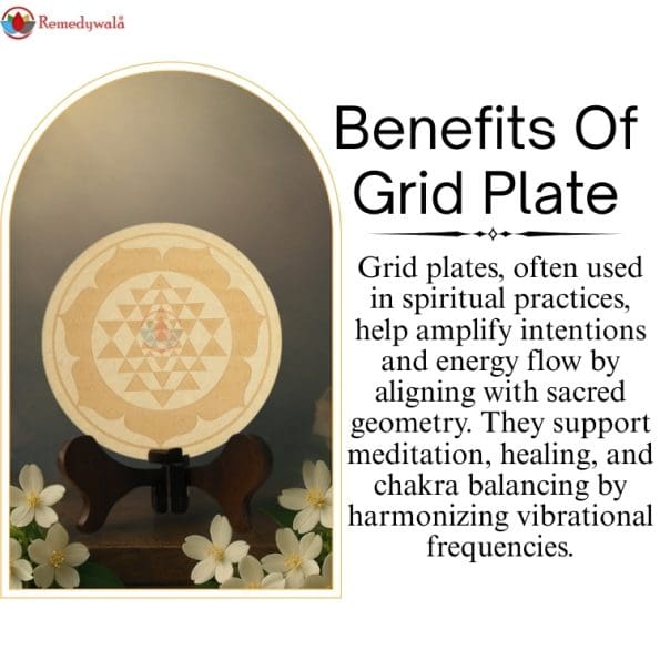 Sri Yantra Crystal Grid Plate