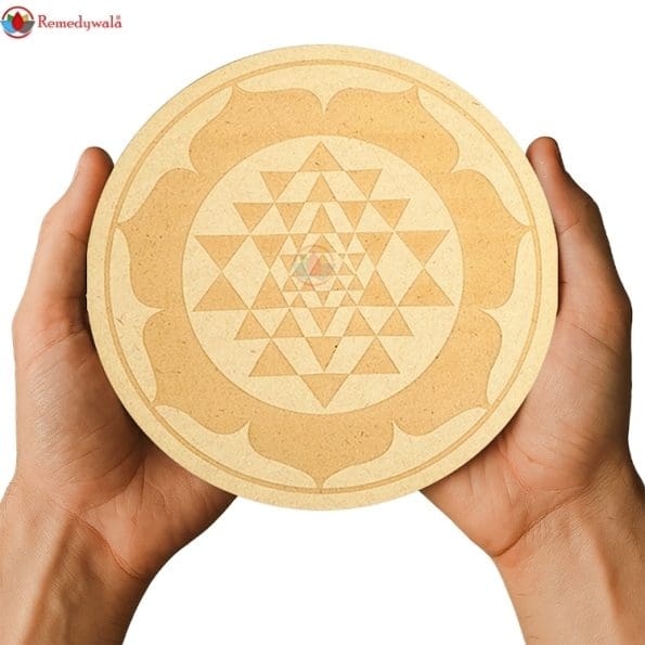 Sri Yantra Crystal Grid Plate
