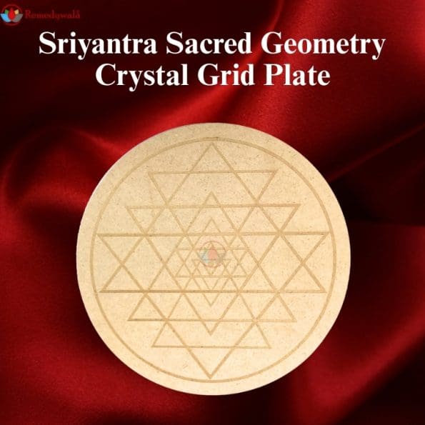 Sriyantra Sacred Geometry Crystal Grid Plate