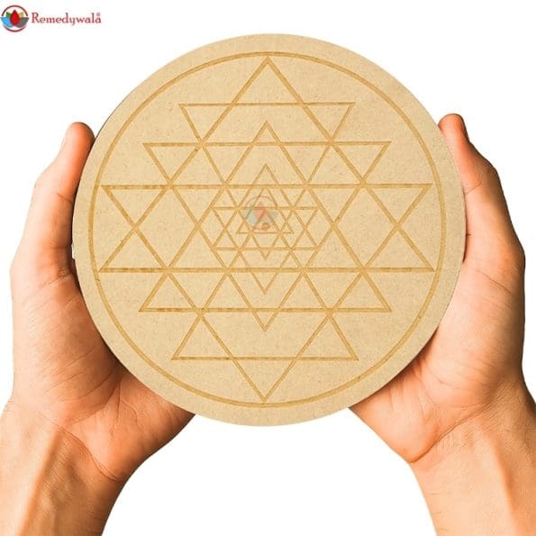 Sriyantra Sacred Geometry Crystal Grid Plate