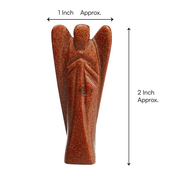 Red Goldstone Angel (2 Inch) - Remedywala