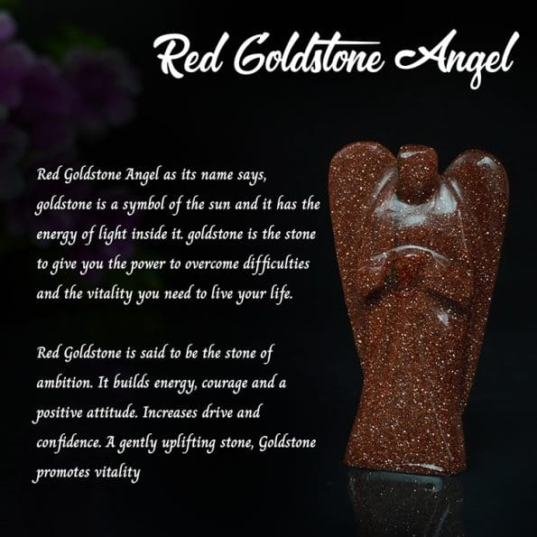 Red Goldstone Angel (2 Inch) - Remedywala
